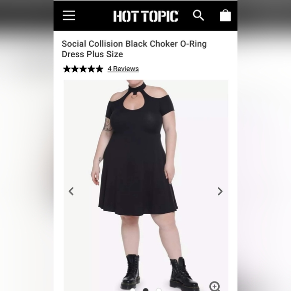 Hot Topic Social Collision O-Ring dress Size 3X - Picture 1 of 4